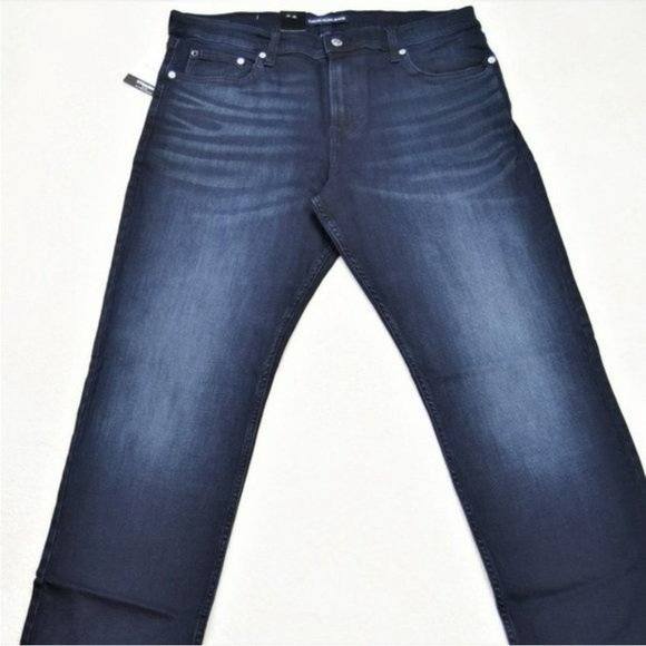 NWOT 👖Calvin Klein Straight Leg Dark Wash Blue Jeans Size: 36/32 - Picture 7 of 7